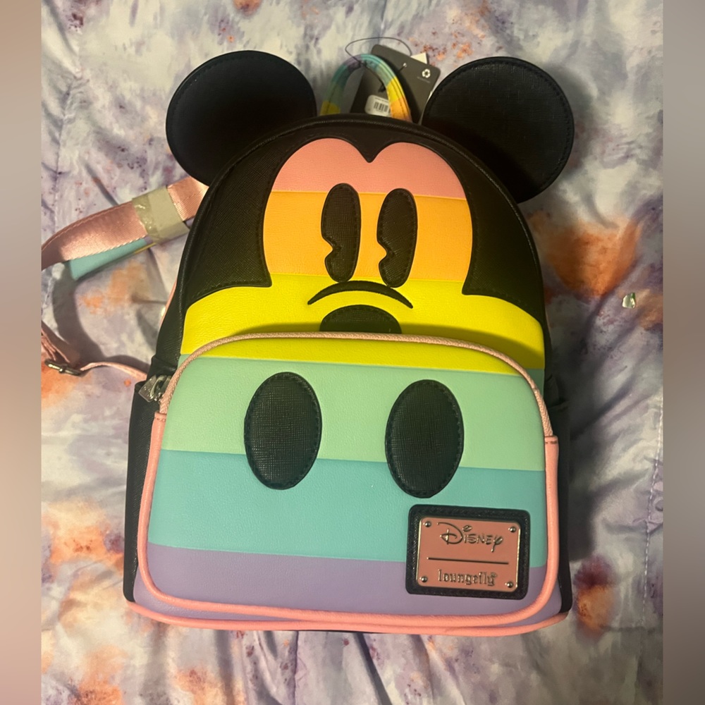 Mickey Mouse Pride pastel loungefly bag!